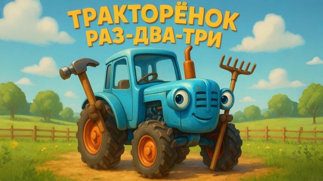 Детская песенка про трактор. Тракторёнок раз-два-три