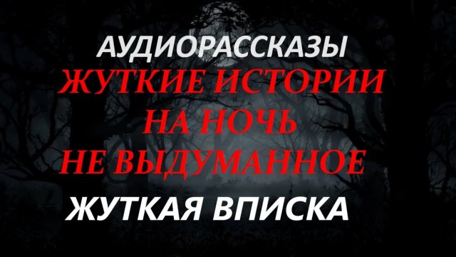 СТРАШНЫЕ РАССКАЗЫ НА НОЧЬ-ЖУТКАЯ ВПИСКА