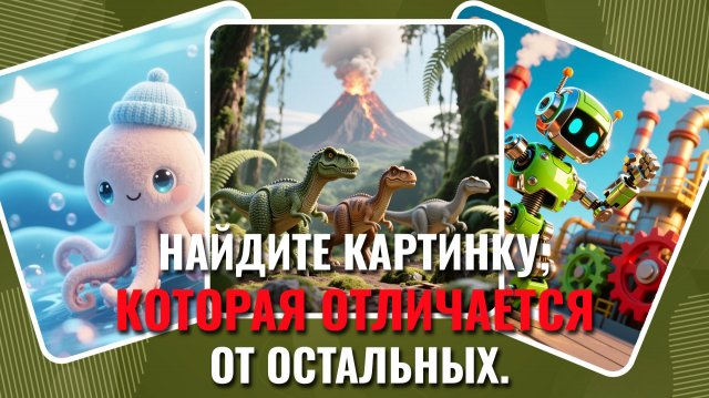 Найдите картинку, которая отличается от остальных!