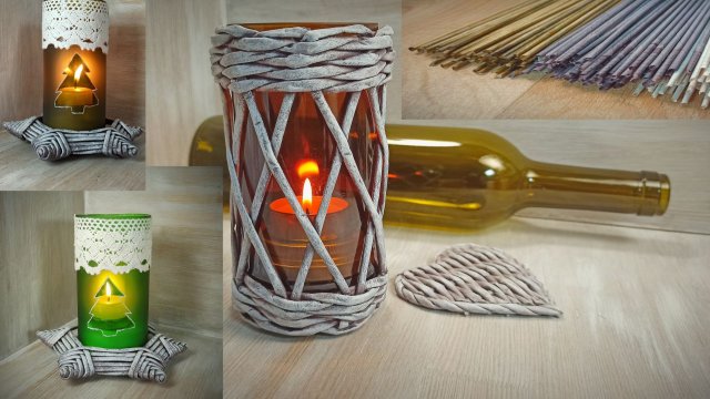 Декор из того что под рукой! Что и как можно сделать из стеклянной бутылки!