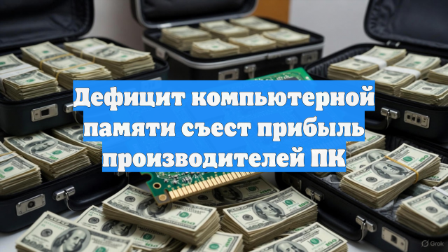 Дефицит компьютерной памяти съест прибыль производителей ПК