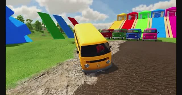 ПЕРЕВОЗКА МИНИ АВТОБУСА НА АВТОВОЗЕ. МУЛЬТФИЛЬМЫ С МАШИНКАМИ ДЛЯ МАЛЫШЕЙ.