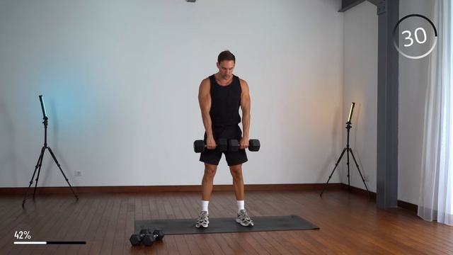 30-минутная тренировка с гантелями на всё тело — наращивайте мышцы и силу дома