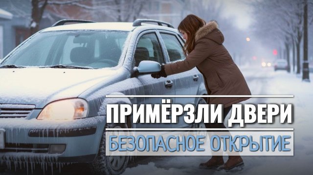 Как открыть примёрзшие двери автомобиля, не повредив их?