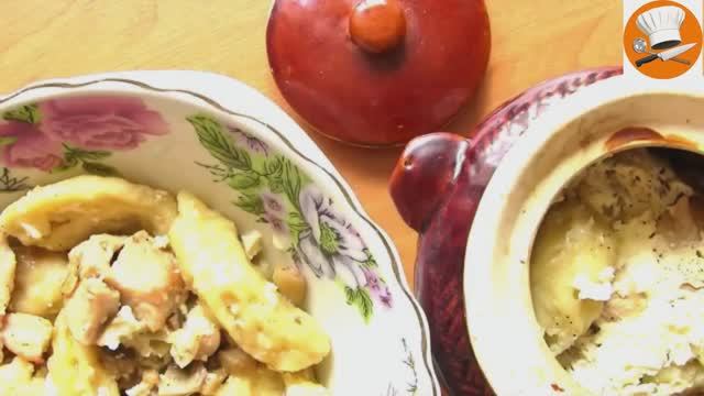 Галушки с мясом