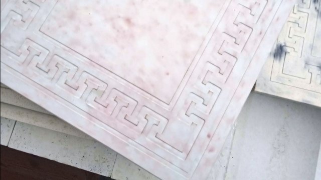 Имитация розового мрамора. Искусственный камень старинными средствами.