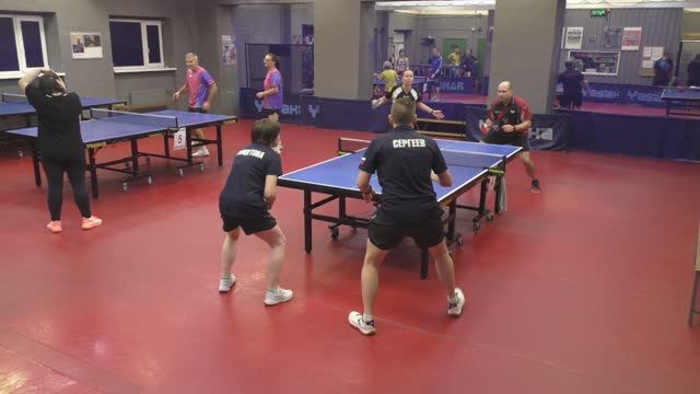 отбор Сергеев/Ланцетова (1153) - Веселов/Гребенкина (843) настольный теннис Парный турнир 16.11 СПб