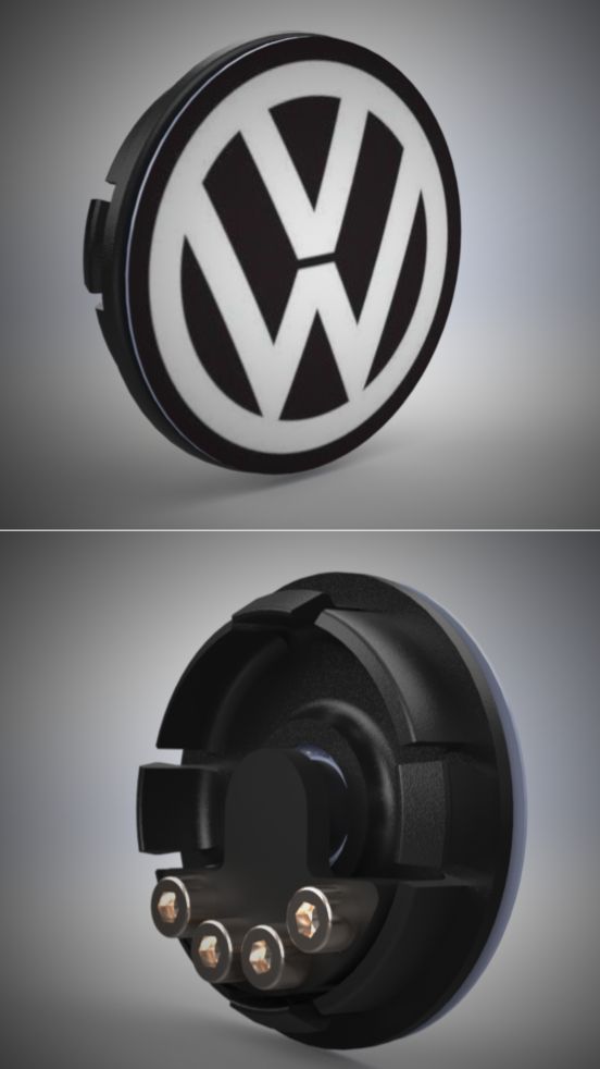 Крышки для дисков, парящие (колеса крутятся, а логотип нет)