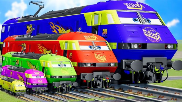 Мультики про машинки для детей. Паравозики и сложные испытаниях на трассе. Мультики для малышей.