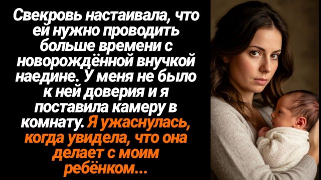 Жизненные Истории/Свекровь настаивала проводить больше времени с новорождённой внучкой, а когда я