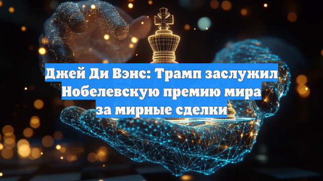 Джей Ди Вэнс: Трамп заслужил Нобелевскую премию мира за мирные сделки