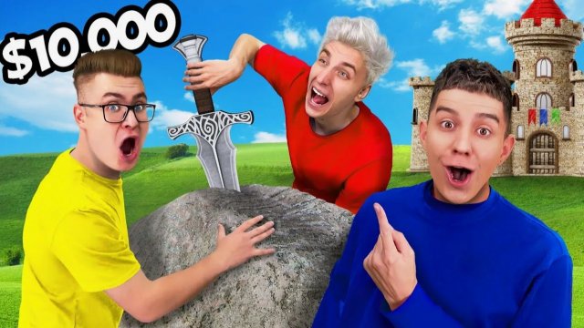 ВЛАД А4 - Кто Первый Вытащит МЕЧ из Камня ЧЕЛЛЕНДЖ !