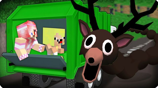 🥵Сделали БАЗУ Внутри ГРУЗОВИКА от ГОЛОДНОГО ОЛЕНЯ ЧЕРВЯКА в МАЙНКРАФТ! НУБИК ЛЕСКА