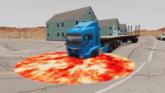 МАШИНЫ ПРОТИВ ЛАВЫ. Перевоплощения на трассе: машинки меняют цвет и издают смех‑звуки!