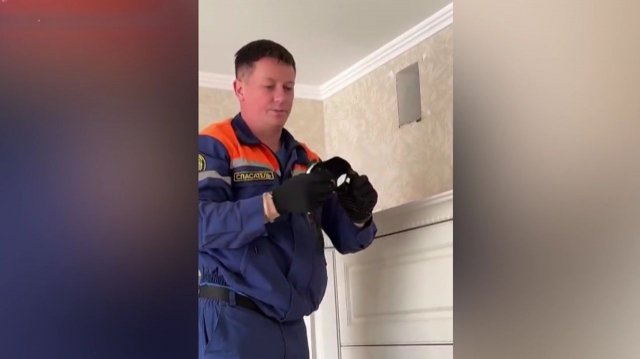 Сорока застряла в вентиляции жилого дома и была особождена спасателями в Новороссийске