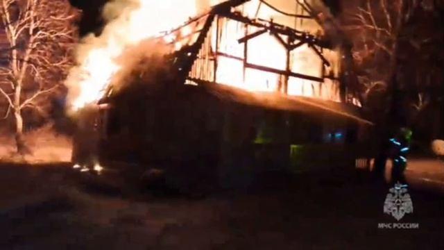 Пожар на Малом Кызыкуле