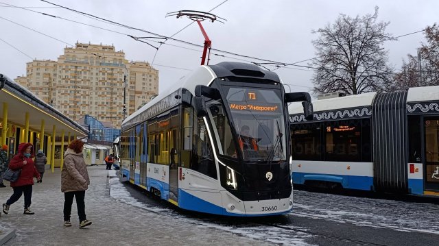 По Москве на трамвае Т1. Ч.1 - От Университета до просп. Сахарова