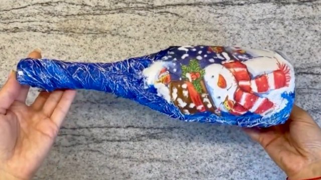 БЮДЖЕТНО и ПРОСТО! Очень легкий Новогодний декор бутылки шампанского.