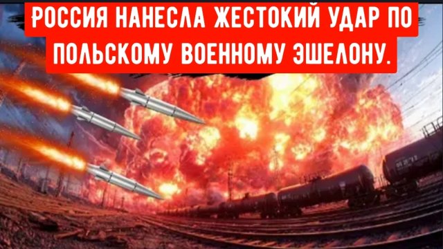 Россия нанесла жестокий удар по польскому военному эшелону, в котором находились танки «Абрамс» и по