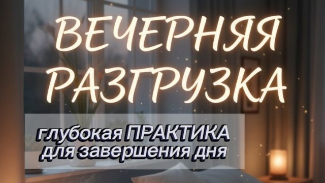 Практика | Вечерняя разгрузка | Отпускаем всё лишнее и наполняемся