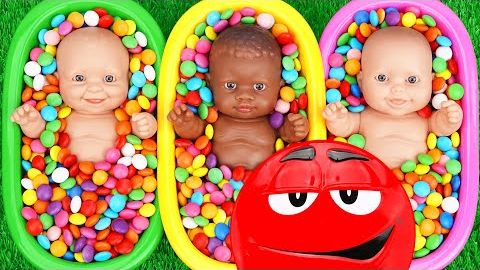 Набор из 3-х радужных ванночек-конфет с нарезкой слаймов M&M's и Magic Slime23