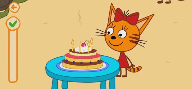 Три Кота Мультфильм Игра День рождения Карамельки