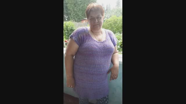 Туника большого размера ( пряжа Тест 82 Семёновская )