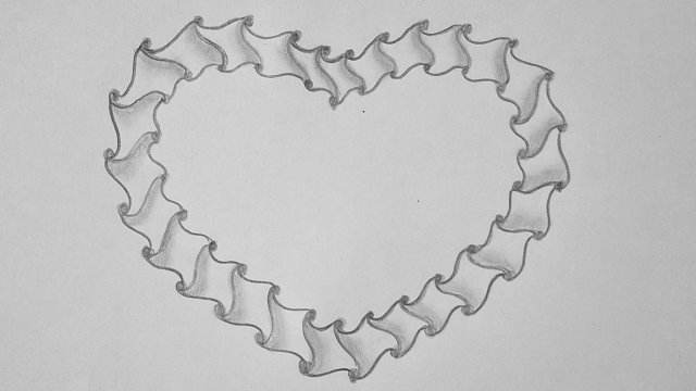 Как нарисовать Сердце узором