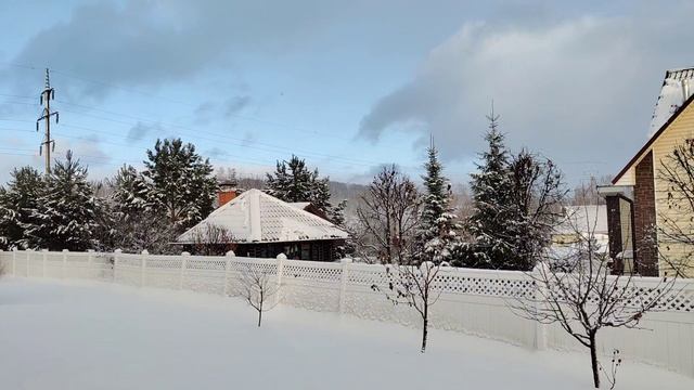 Вышла на свой участок, у нас настоящая зима! 🌲