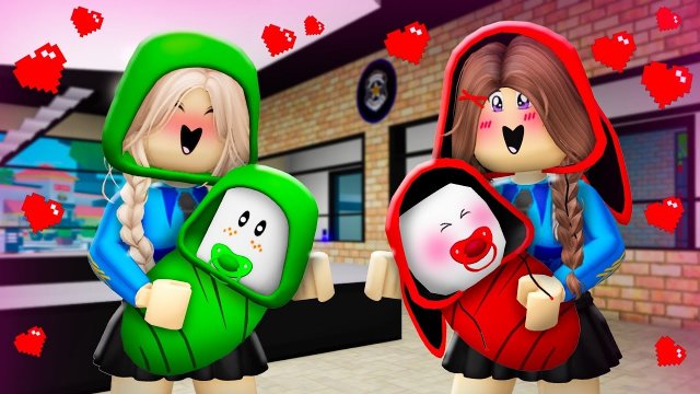 Джей Джея и Майки усыновила девушка-полицейский! Анимация Роблокс