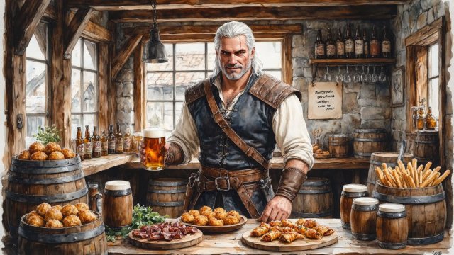 🎮 Приключения Геральта в Travellers Rest: 🍺 путь к успеху пивнушки! 🏔