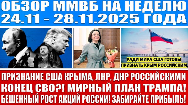 Гигантский обзор рынка / Сша признают Крым, Лнр, Днр/ Конец Сво? Бешеный рост рынка акций Рф!