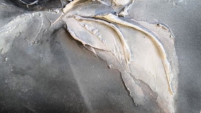 Абстракция в серых тонах, интерьерная объемная картина