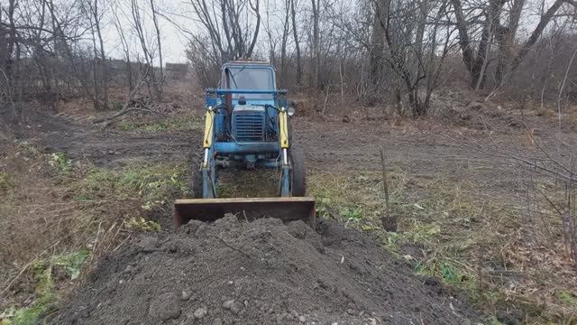 Копаю пруд на тракторе МТЗ-82! Осень- 2025