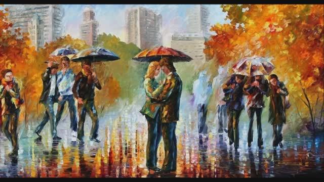 "Блюз под дождём... " Яркие картины Леонида Афремова (1955-2019)