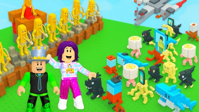 ПРОТИВОСТОЯНИЕ Брайнрот РОЯЛЬ и ПАПА с ДОЧКОЙ! Brainrots РОБЛОКС построй ЗАЩИТУ БАЗЫ!