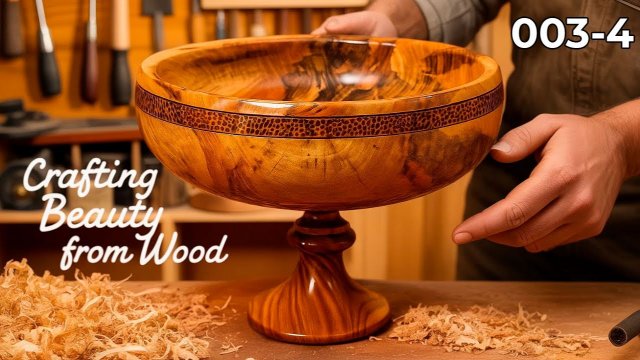 Токарка по дереву Конфетница на токарном станке по дереву, Уроки токарки по дереву №003_4