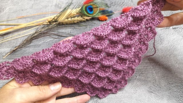 ✨ Шаль всего из 2- х рядов раппорта ✨