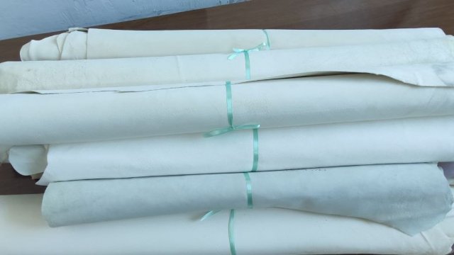 Коробка № АА2020   Кожа наппа МРС шкуры ПОЧТИ БЕЛЫЕ