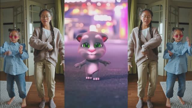 Танцующий ТОМ или говорящий Том. Смешные видео с котом и детьми