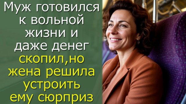 Муж готовился к вольной жизни и даже денег скопил, но жена  решила устроить ему сюрприз