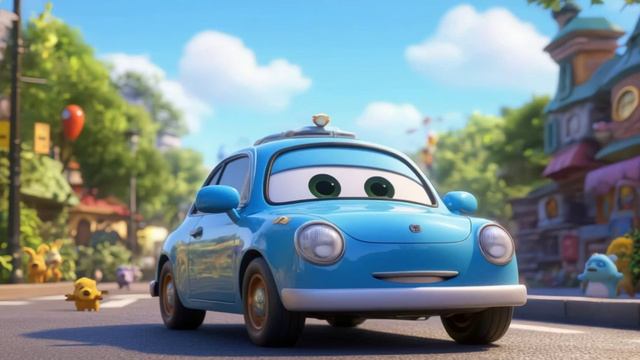 Гонка на лужайке: кто первым доедет? мультик