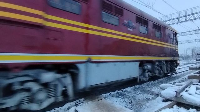 Ретротепловоз ТЭП60 на станции Волковская. 27.11.25.