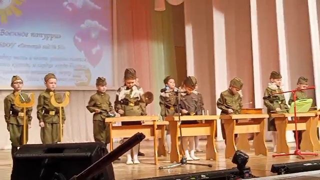 Попурри военных песен, оркестр детский сад, 1 место