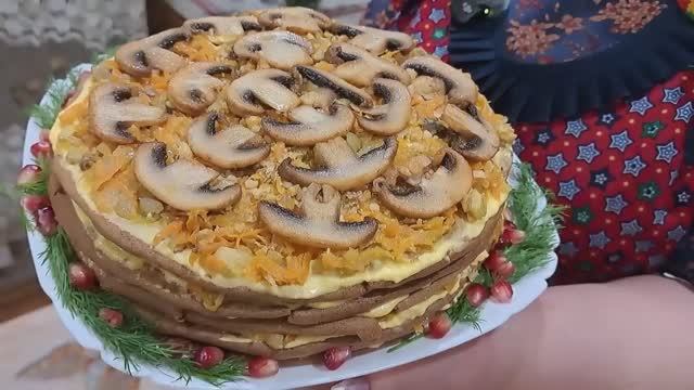 Печёночный ТОРТ - ЗАКУСКА  по Новому на Новый Год  2026!