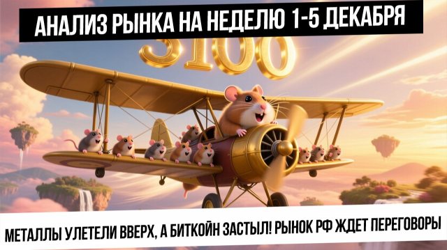 Анализ рынка на неделю 1-5 декабря. Рост металла без биткойна! Рынок РФ ждет переговоров! Юань вниз?