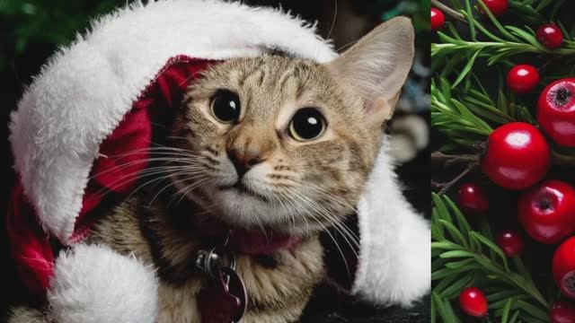 Новогодние коты.