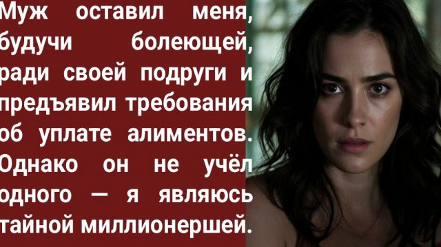Истории для Вас/Муж оставил меня, будучи болеющей, ради своей подруги../Жизненные истории