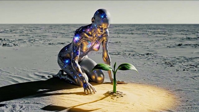 Сквозь тьму: росток жизни.Нейро-фильм короткометражный