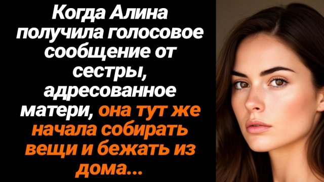 Жизненные Истории/Когда Алина получила голосовое сообщение от сестры, адресованное матери, она тут ж